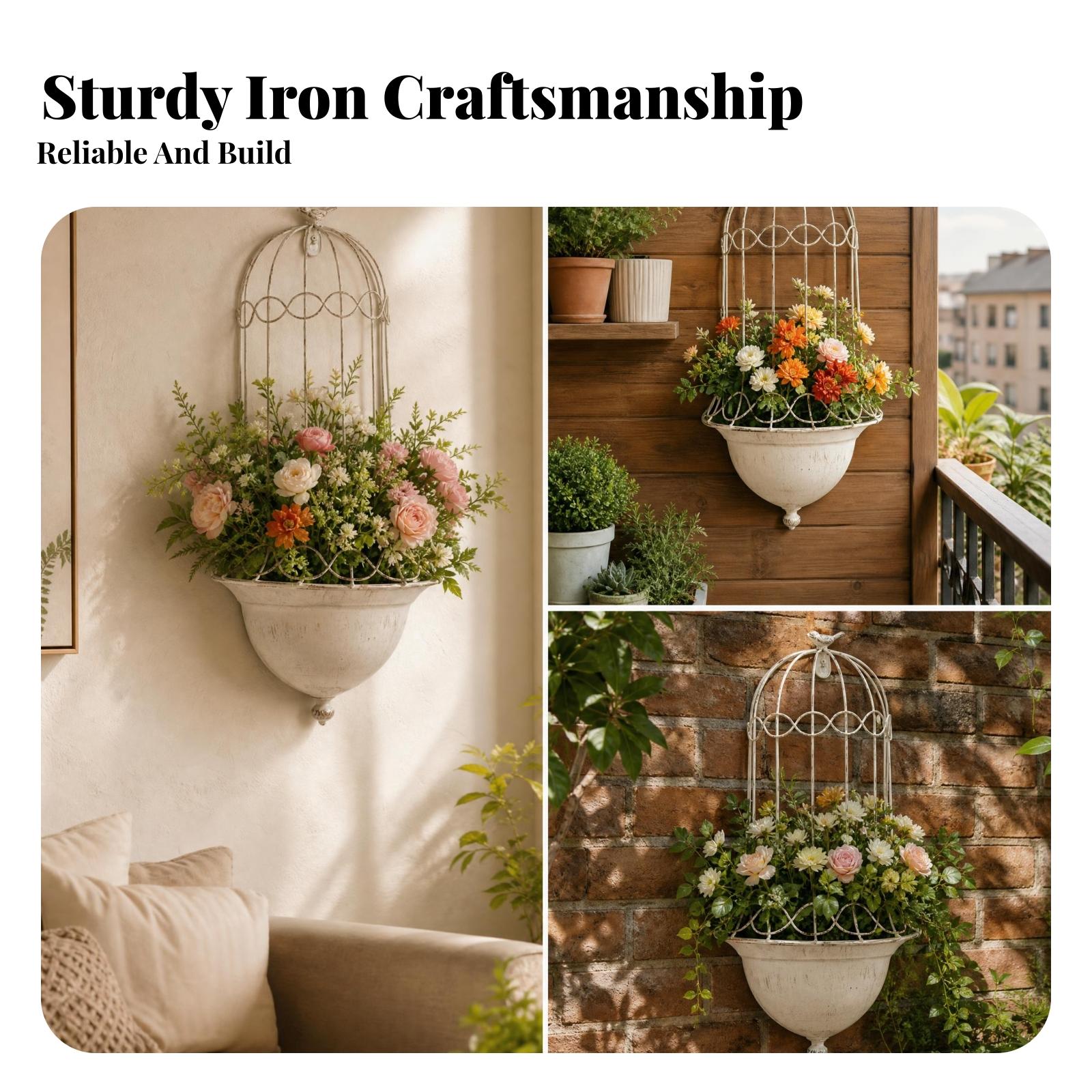 Vertical Planter - Wandplantenbak, ijzeren vogelkooi, decoratie voor huis,