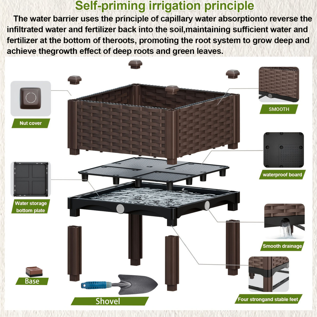 Verhoogde plantenbak voor de t - Self Watering Planter recensie en prijs